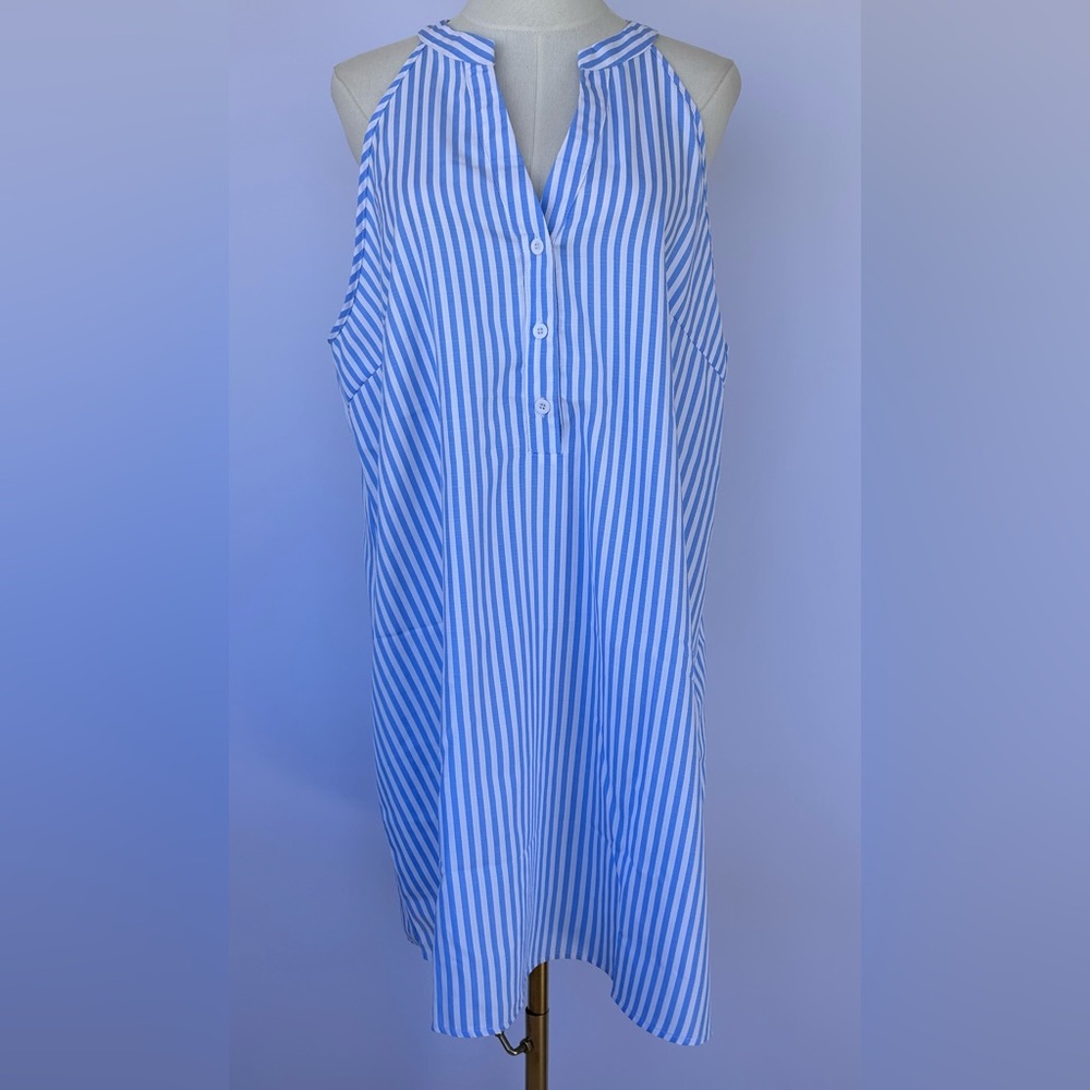Cupshe Women’s Halter Style Striped Mini Dress Sleeveless A-Line Size XL - Picture 2 of 11